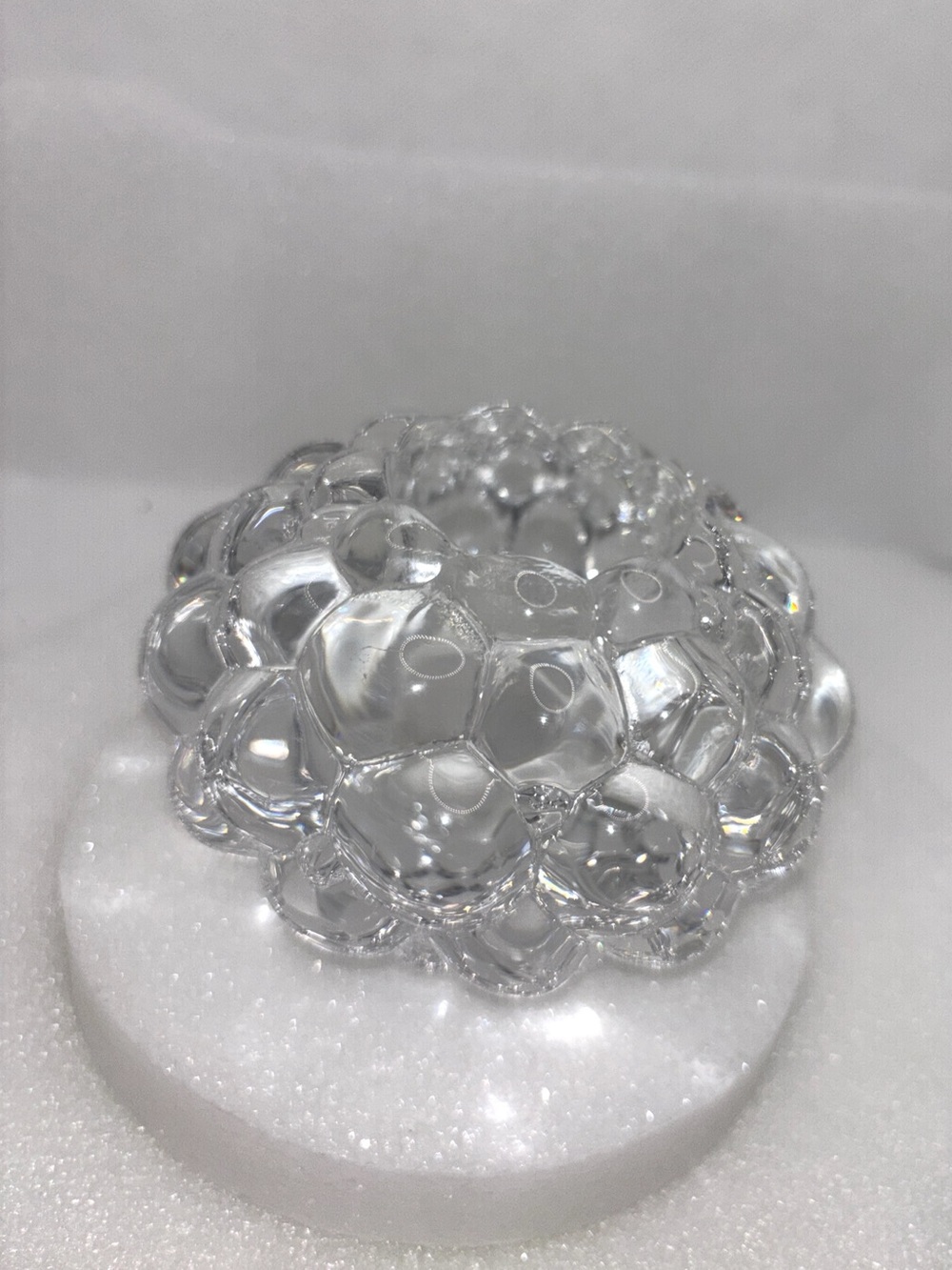 Orrefors Big Raspberry Crystal Votive Candle Holder